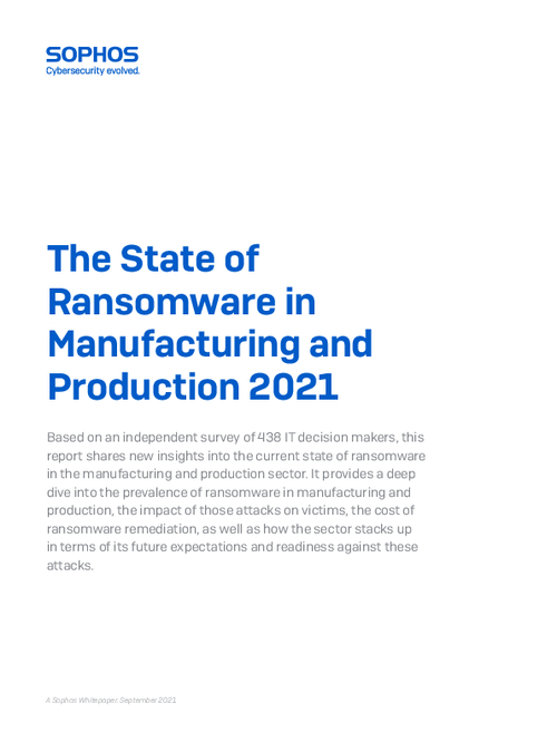 The State of Ransomware in Manufacturing and Production 2021
