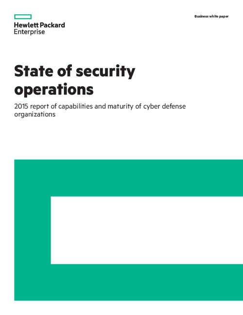 State of Security Operations 2015: Report of Capabilities and Maturity of Cyber Defense Organizations