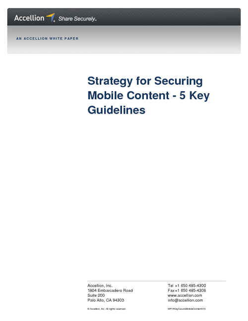 Strategy for Securing Mobile Content: 5 Key Guidelines