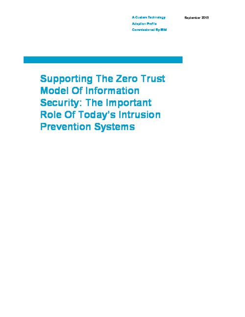 Supporting the Zero Trust Model of Information Security
