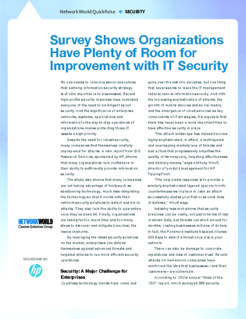 Survey Shows Organizations Have Plenty of Room for Improvement with IT Security