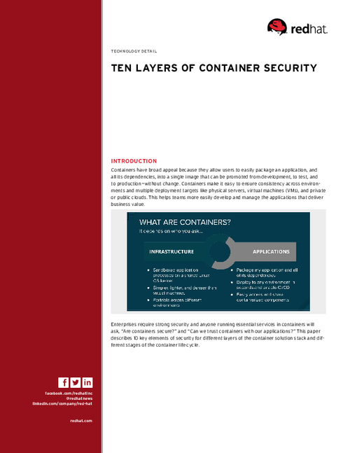 Ten Layers of Container Security
