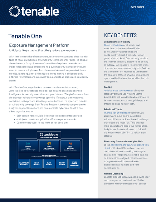 Tenable One – Data Sheet