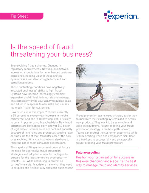 Is the speed of fraud threatening your business?