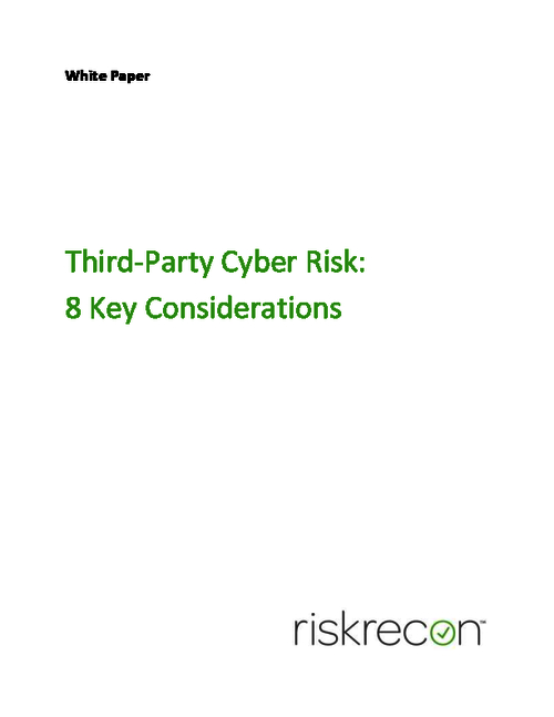 Third-Party Cyber Risk: 8 Key Considerations