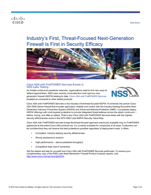 Threat-Focused Next-Generation Firewall