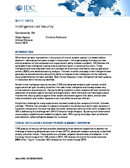 Threat Intelligence Security Services Market Overview