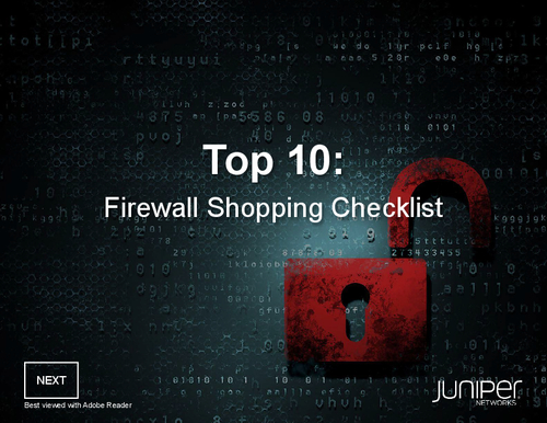 Top 10 Firewall Shopping Checklist