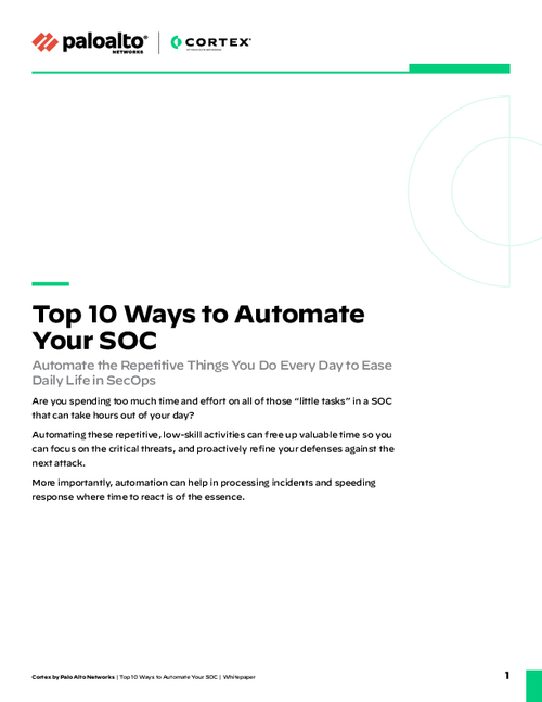 Top 10 Ways to Automate Your SOC