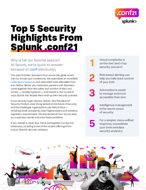 Top 5 Security Highlights From Splunk .conf21
