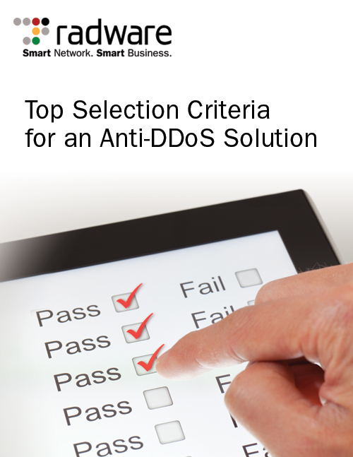 Top Selection Criteria for an Anti-DDoS Solution