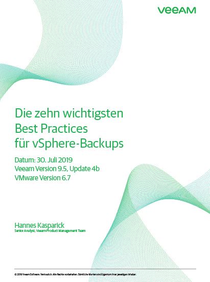 The Top Ten Best Practices for vSphere Backups (German Language)