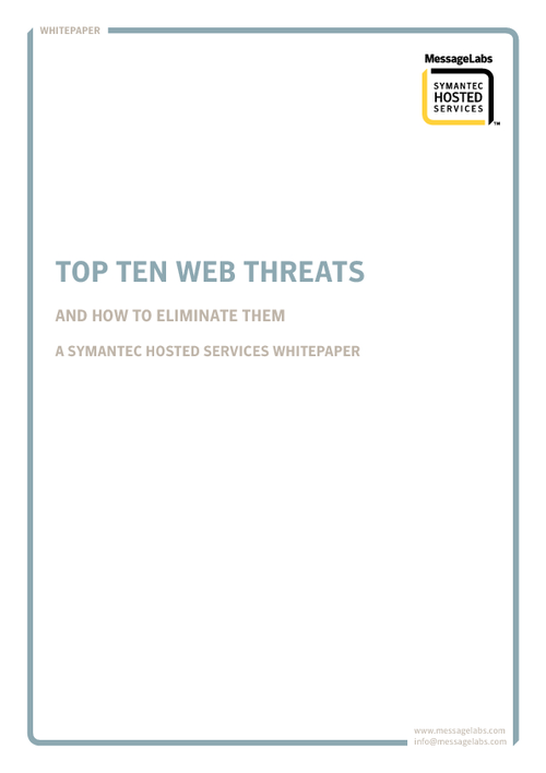 Top Ten Web Threats and How to Eliminate