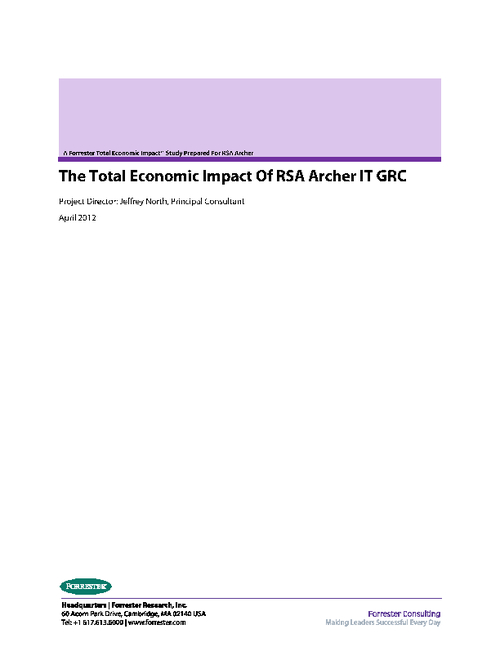 The Total Economic Impact of RSA Archer IT GRC