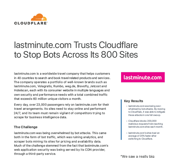 Standing Up to Bot Attacks: How Lastminute.com Fought Back