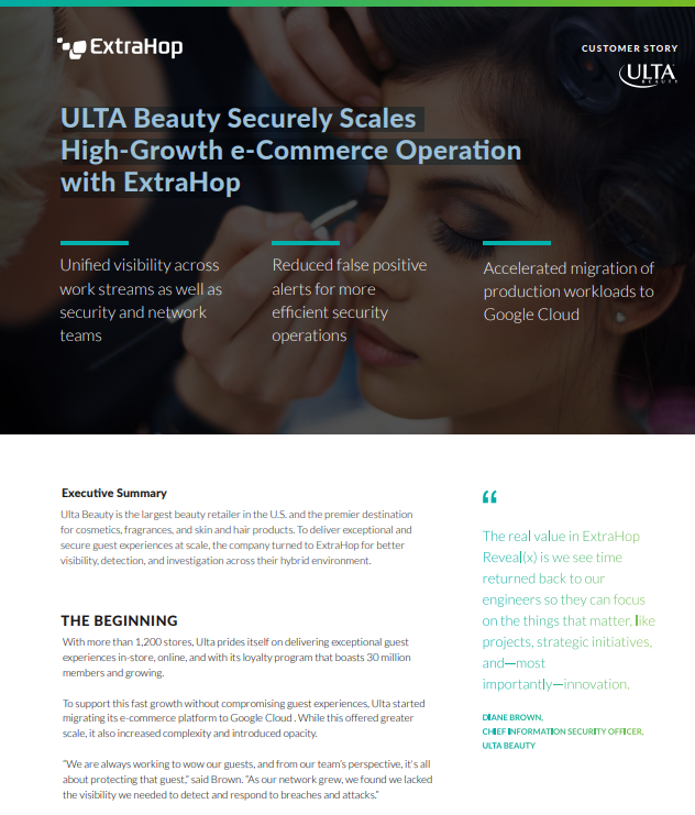 ULTA Beauty Securely Scales High-Growth e-Commerce Operation with ExtraHop