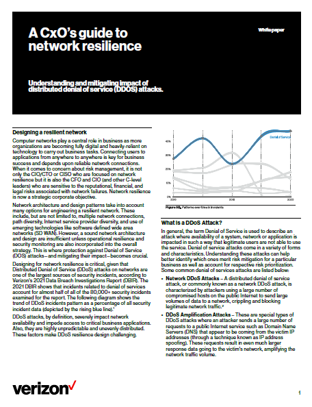 Understanding and Mitigating Impact of Distributed Denial of Service (DDOS) Attacks