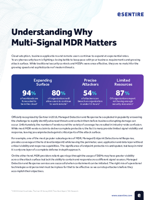 Understanding Why Multi-Signal MDR Matters