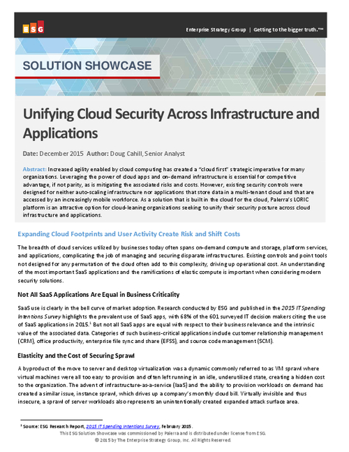 Unifying Cloud Security Across Infrastructure and Applications