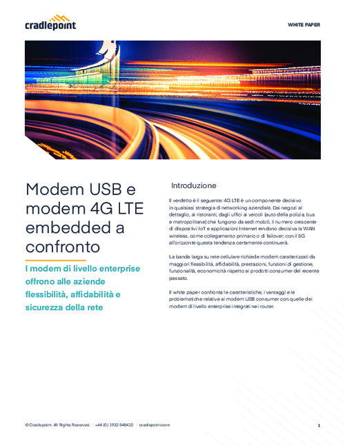 USB Modems vs. Embedded LTE Modems (Italian Version)