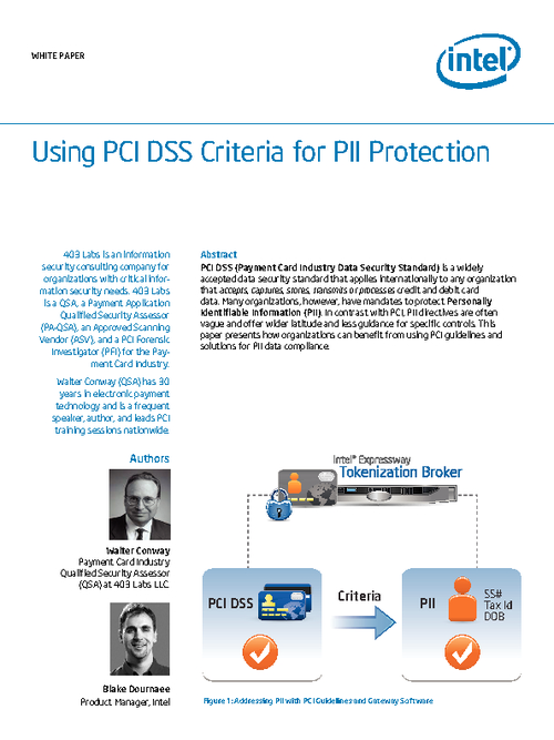 Using PCI DSS Criteria for PII Protection