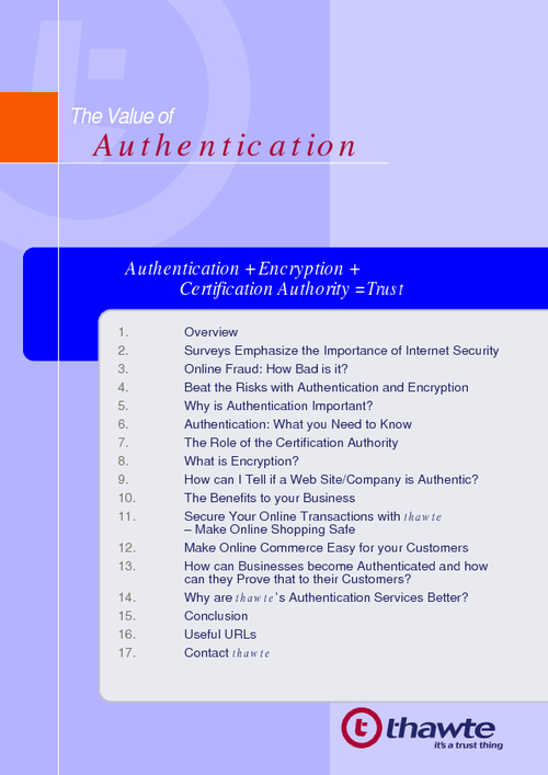 The Value of Authentication