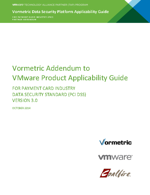 Vormetric Data Security Platform Applicability Guide for PCI