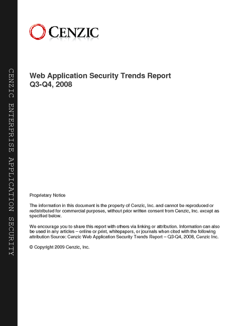 Web Application Security Trends Report