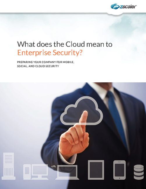 What Does the Cloud Mean to Enterprise Security?