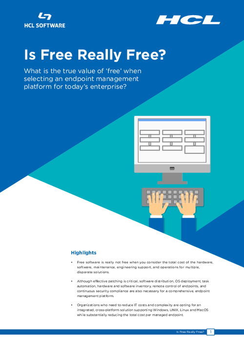 What is the true value of ‘free’ when selecting an endpoint management platform?