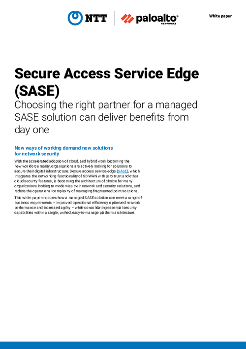 Whitepaper: Secure Access Service Edge (SASE)