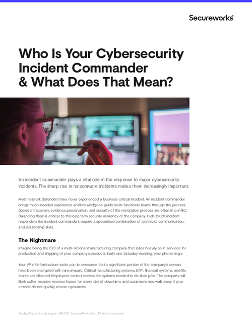 Who Is Your Cybersecurity Incident Commander & What Does That Mean?