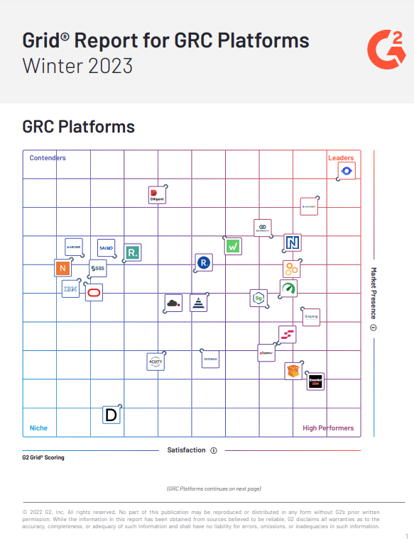 Winter 2023 G2 Grid Report: Best GRC Platforms