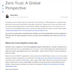 Zero Trust: A Global Perspective
